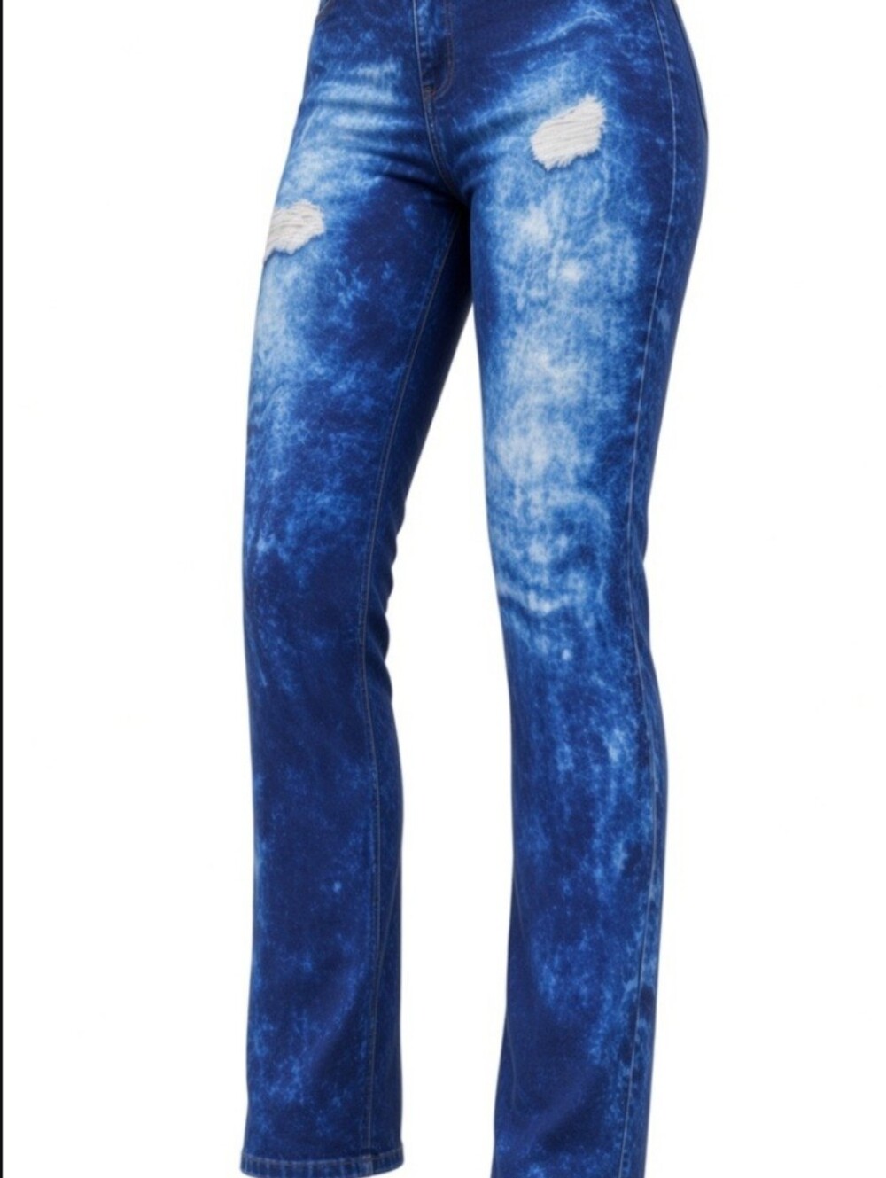 Blue Jean Print Kids Leggings